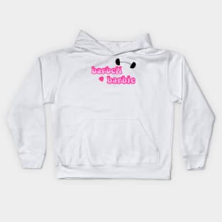 barbell barbie Kids Hoodie